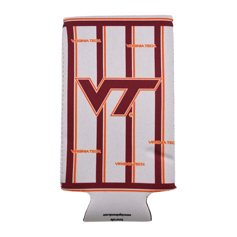 Virginia Tech  Striped Slim Folding Can Cooler