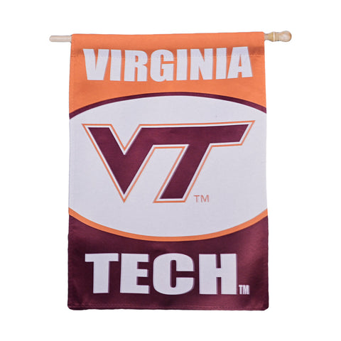Virginia Tech Suede Oval House Flag