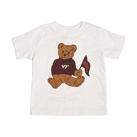 Virginia Tech Toddler Brecken Bear T-Shirt: White