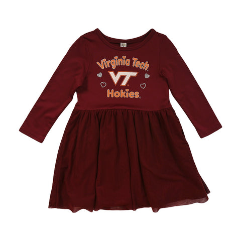 Virginia Tech Toddler Girls' Ballerina Dress: Maroon