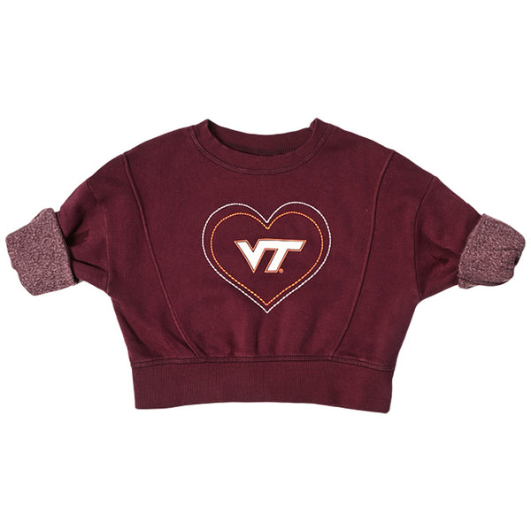 Virginia Tech Toddler Girls For Serious Dolman Crewneck Sweatshirt – Campus Empo