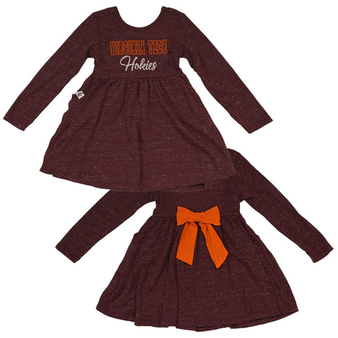 Virginia Tech Toddler Girls' Speckled Bow Dress
