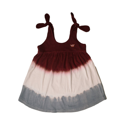 Virginia Tech Toddler Tie Dye Dress: Maroon