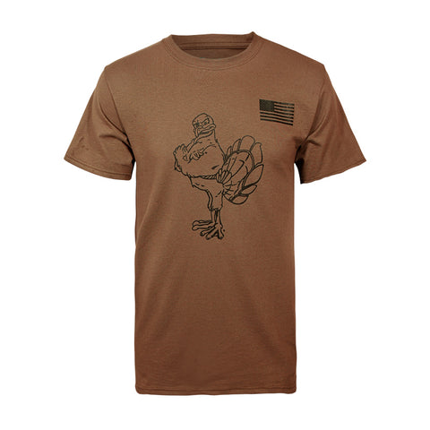 Virginia Tech USA Flag HokieBird T-Shirt: Sand by Champion