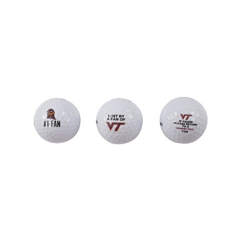 Virginia Tech UV High Performance Golf Balls: Pack of 3