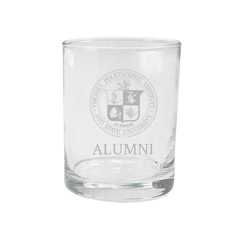 Virginia Tech University Seal Alumni Rocks Glass