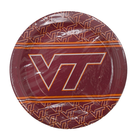 Virginia Tech VT Maroon 9" Paper Plates