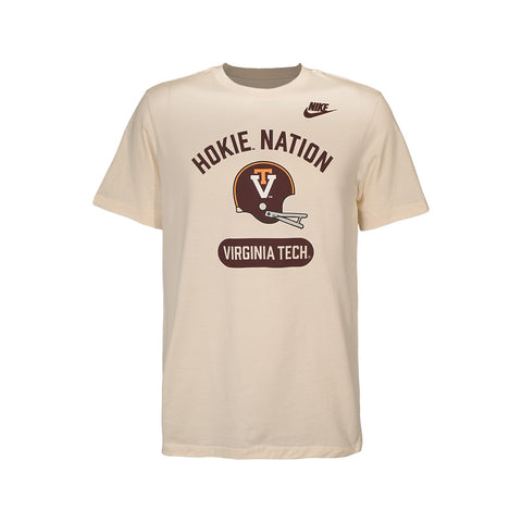 Virginia Tech Vault Hokie Nation Cotton T-Shirt: Natural by Nike