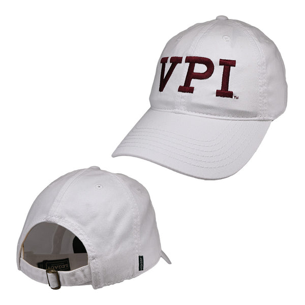 Virginia Tech Vault VPI Hat: White by Legacy – Campus Emporium
