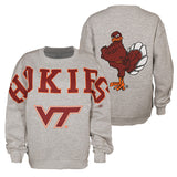 Virginia Tech Wide Print Hokies Crewneck Sweatshirt