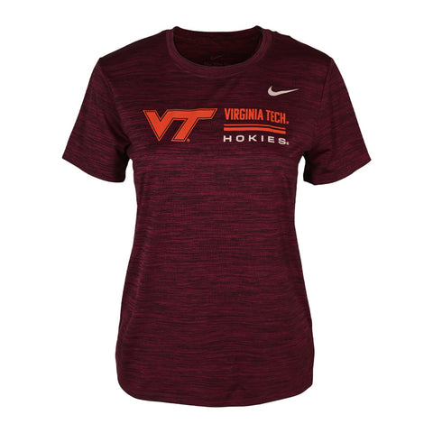 Virginia Tech Women's 2026 Team Issue Dri-FIT Velocity Legend T-Shirt: Maroon by Nike