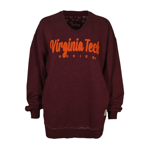 Virginia Tech Women's Abrianna V-Neck Sweatshirt: Maroon