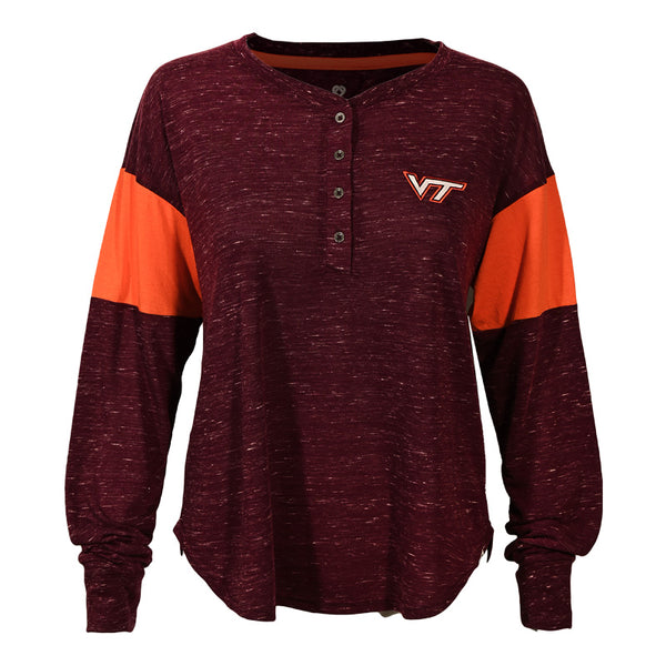 Virginia Tech Women's Adventure Speckle Henley – Campus Emporium