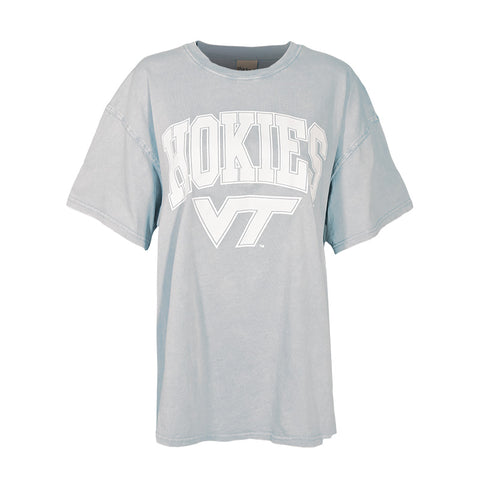 Virginia Tech Women's Band T-Shirt: Faded Denim