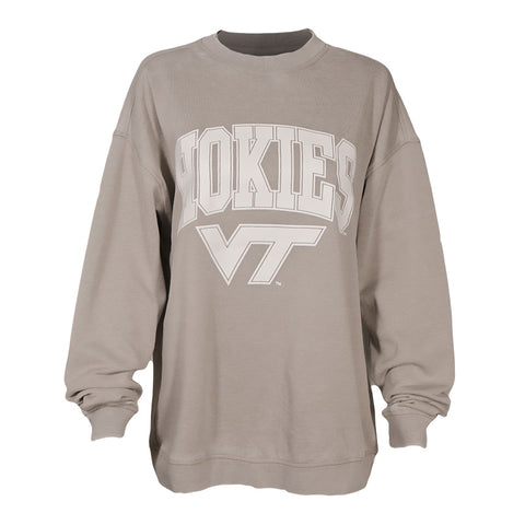 Virginia Tech Women's Campus Crew Sweatshirt: Steel