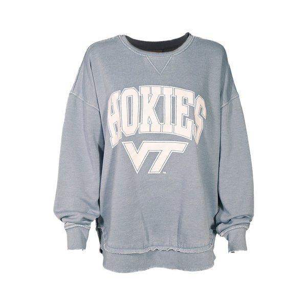 Virginia Tech Women's Campus Pullover Crewneck Sweatshirt: Faded Denim – Campus