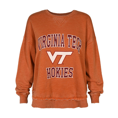 Virginia Tech Women's Campus Pullover Sweatshirt: Orange