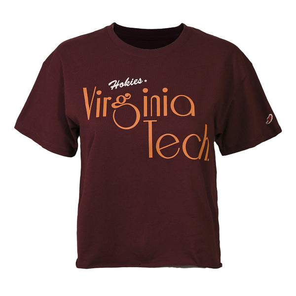 Virginia Tech Women's Clothesline Crop T-Shirt: Maroon – Campus Emporium