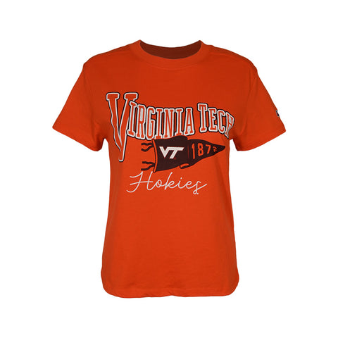 Virginia Tech Women's Core Pennant T-Shirt: Orange by Champion