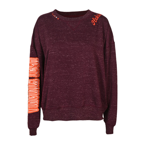 Virginia Tech Women's Dream About It Speckle Crewneck Pullover