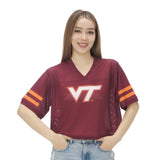 Virginia Tech Women's Field Goal Crop Jersey: Maroon2