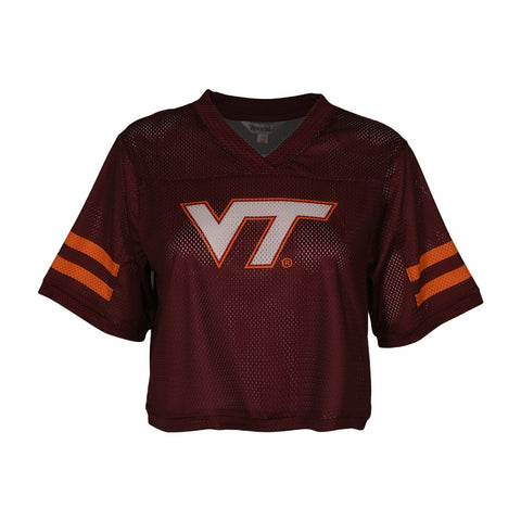 Virginia Tech Women's Field Goal Crop Jersey: Maroon