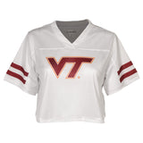 Virginia Tech Women's Field Goal Crop Jersey: White