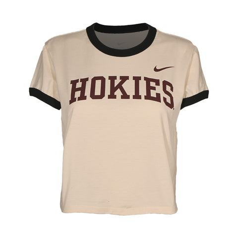 Virginia Tech Women's Gameday Mod Crop Ringer T-Shirt by Nike