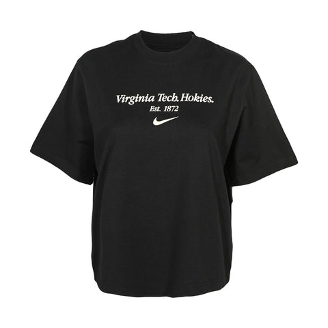 Virginia Tech Women's Hokies Boxy T-Shirt: Black by Nike