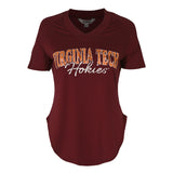 Virginia Tech Women's Hokies V-Neck T-Shirt: Maroon