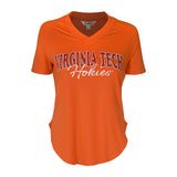 Virginia Tech Women's Hokies V-Neck T-Shirt: Orange