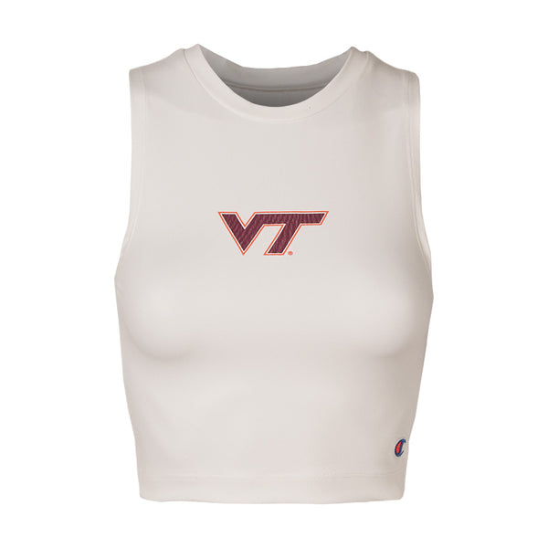 Virginia Tech Women's Inline Crop Tank: White by Champion – Campus Emporium