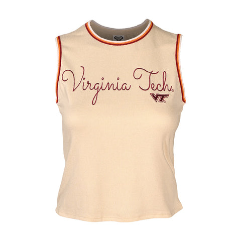 Virginia Tech Women's Kaki Tank: Cream