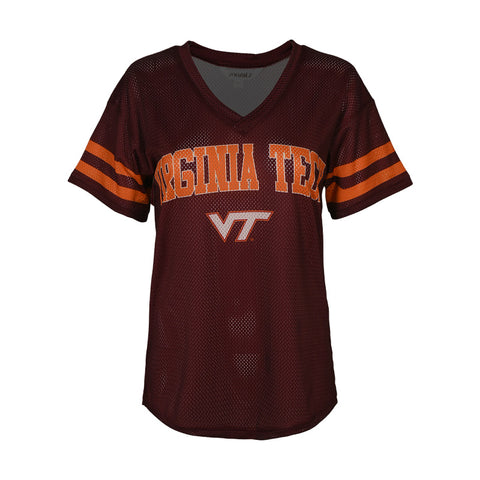 Virginia Tech Women's Kickoff Mesh Jersey: Maroon