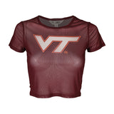 Virginia Tech Women's Mesh Baby T-shirt: Maroon