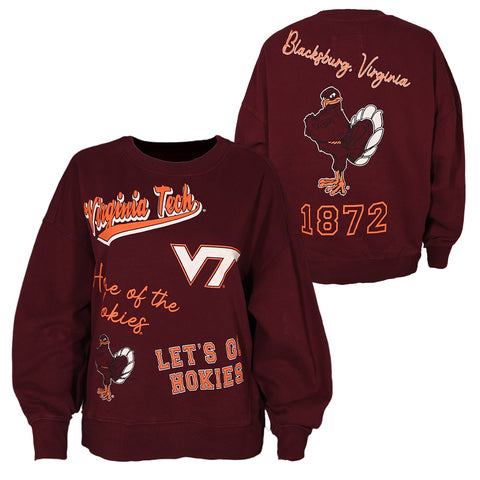 Virginia Tech Women's Portia Vintage Crew Sweatshirt