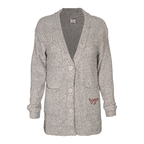 Virginia Tech Women's Regal Fleece Cardigan: Gray