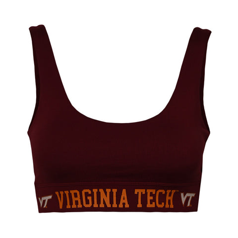 Virginia Tech Women's Scoop Sports Bra: Maroon