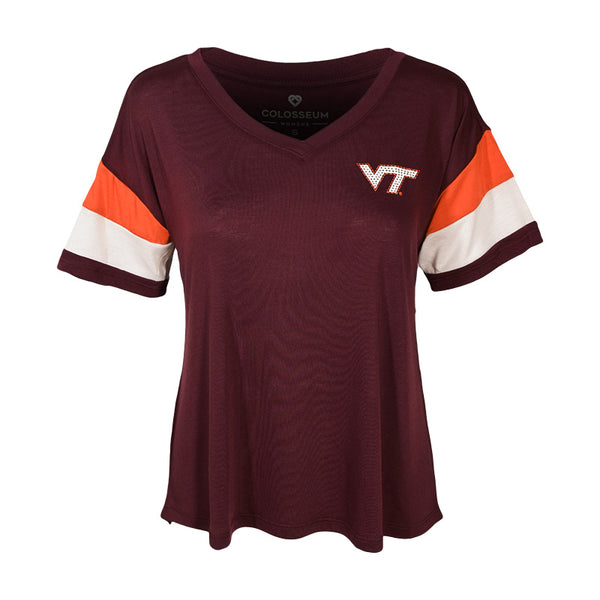 Virginia Tech Women's Sparkle V-Neck T-Shirt – Campus Emporium