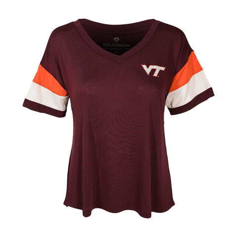 Virginia Tech Women's Sparkle V-Neck T-Shirt