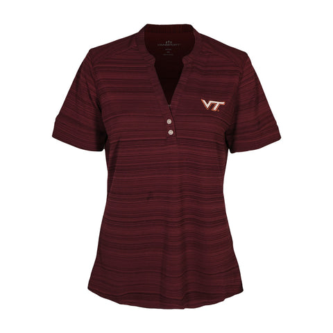 Virginia Tech Women's Strata Henley by Vantage