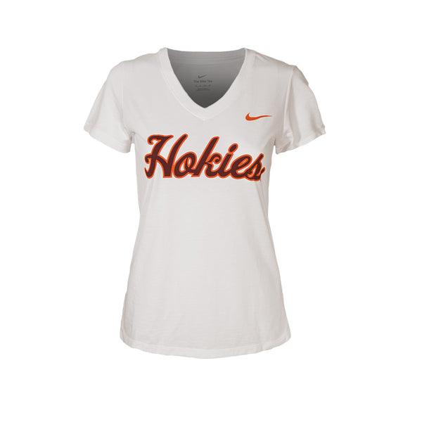 Virginia Tech Women's Tri-Blend Hokies T-Shirt: White by Nike – Campus Emporium