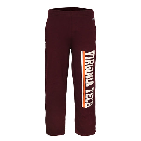 Virginia Tech Women's Wide Leg Open Bottom Sweatpants: Maroon