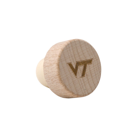 Virginia Tech Wooden Wine Stopper