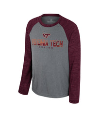 【IONSEOUL】 Virginia Fleece Long Sleeve T-Shirt 4JH579 Virginia Tech Youth Cumulus Long-Sleeved Raglan T-Shirt