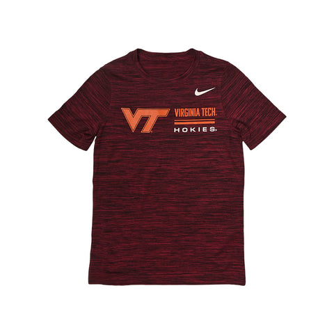 Virginia Tech Youth Dri-FIT Fanwear Velocity T-Shirt: Maroon by Nike