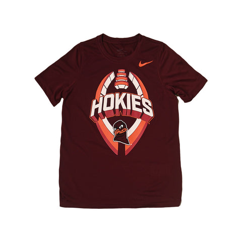 Virginia Tech Youth Dri-FIT Football Legend T-Shirt: Maroon by Nike