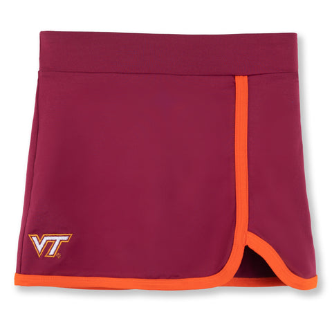 Virginia Tech Youth Girl's Retro Skort: Maroon