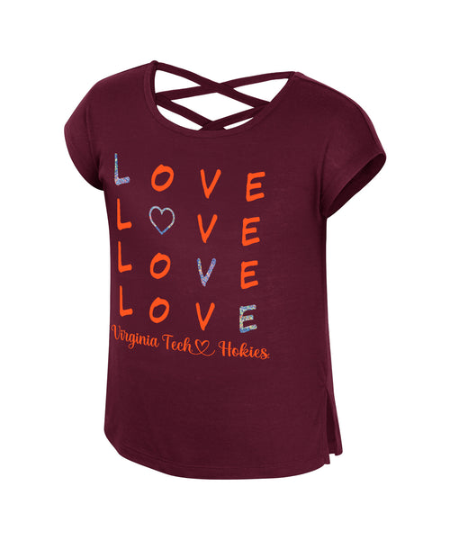 Virginia Tech Youth Girls' Ember Cross Back T-Shirt – Campus Emporium