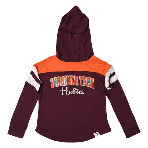 Virginia Tech Youth Girls' Reflection Long-Sleeved Hooded T-Shirt